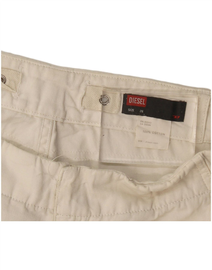 Diesel γυναικείο σορτς Chino W26 Μικρό λευκό βαμβακερό
