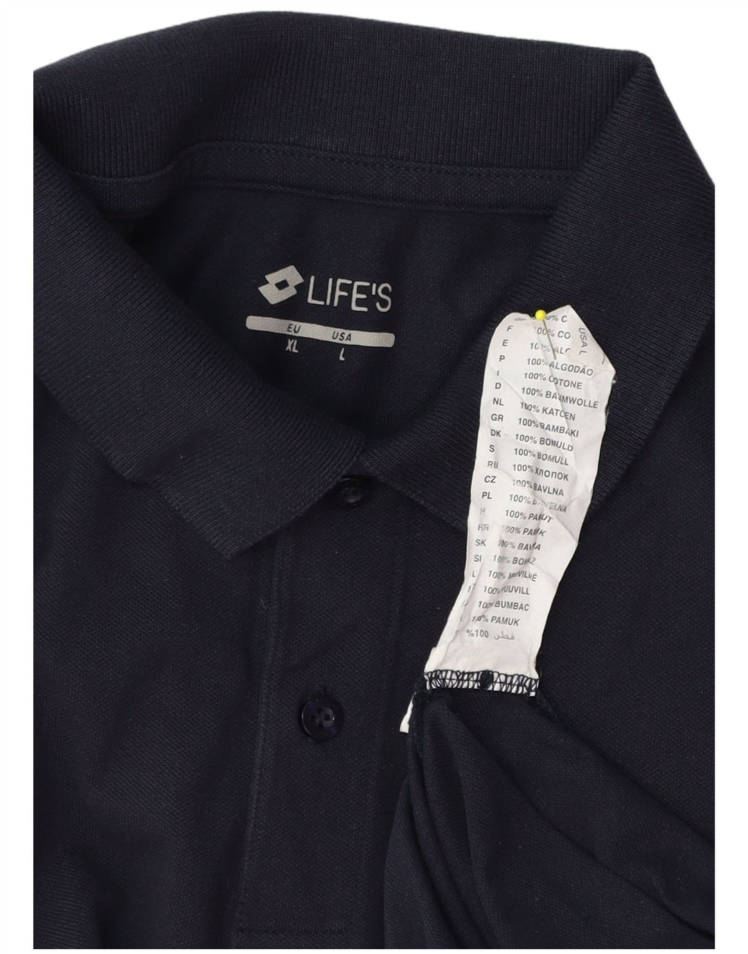 Lotto Ανδρικό πουκάμισο Polo XL Navy Blue Cotton