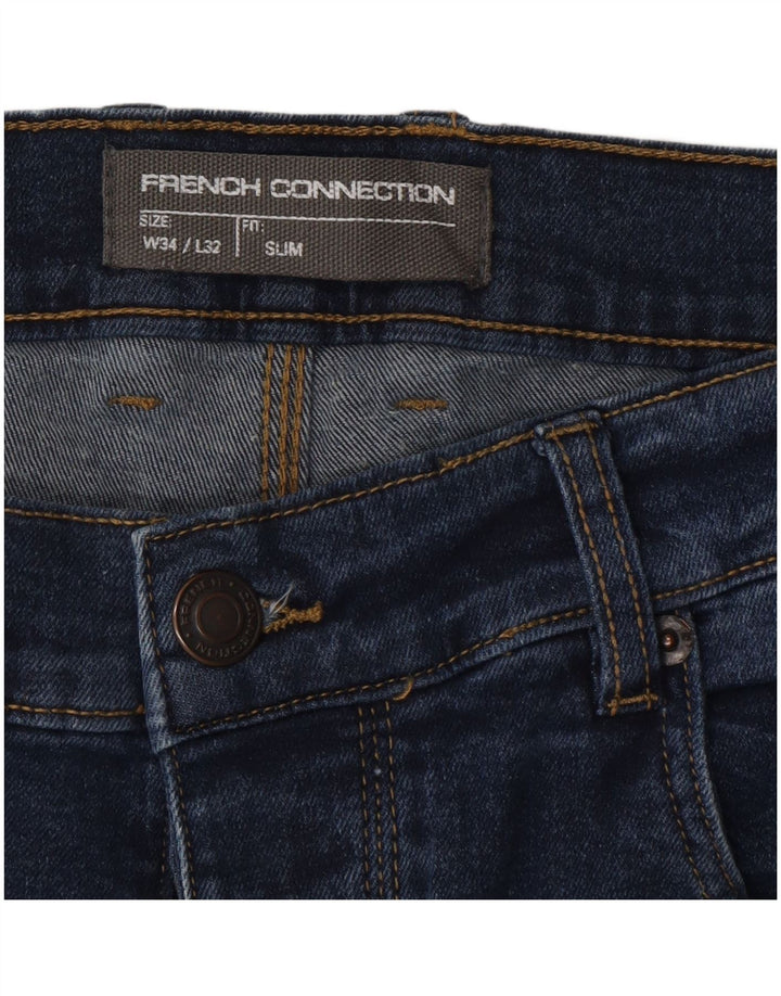 French Connection Ανδρικό Slim Jeans W34 L32 Μπλε βαμβακερό