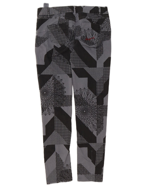 Γυναικείο Slim Casual Παντελόνι Desigual W32 L29 Γκρι Patchwork Βαμβακερό