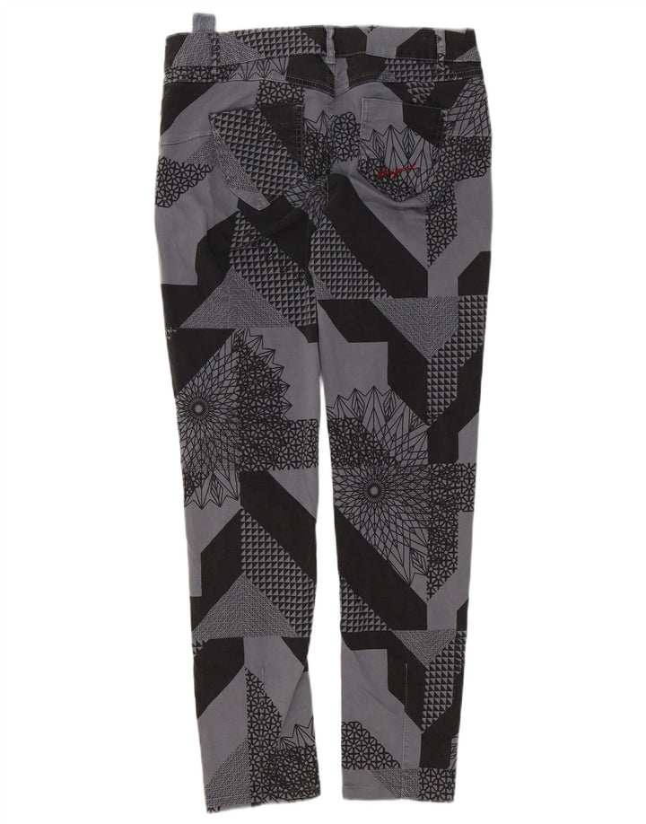 Γυναικείο Slim Casual Παντελόνι Desigual W32 L29 Γκρι Patchwork Βαμβακερό