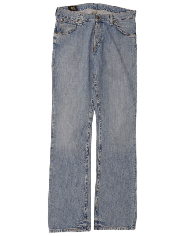 Lee Mens Straight Jeans W33 L36 Blue Cotton