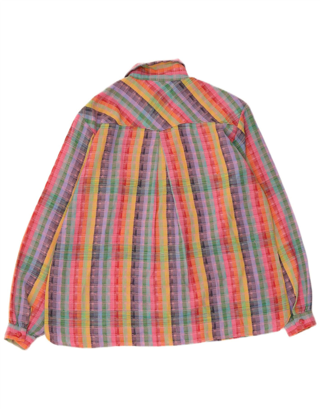 VINTAGE Γυναικείο Πουκάμισο UK 18 XL Πολύχρωμο ριγέ