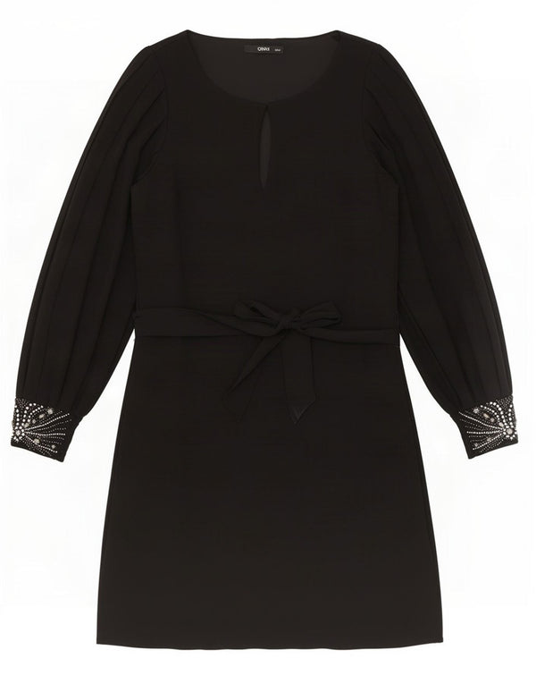 Γυναικείο μακρυμάνικο φόρεμα Oasis UK 10 Small Black Polyester