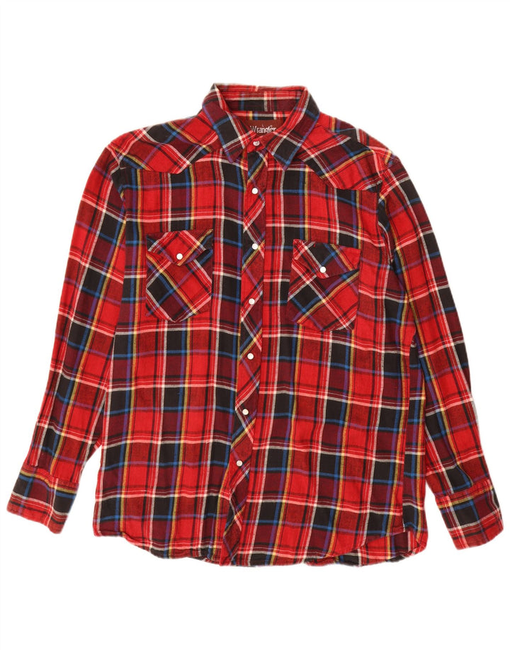 Ανδρικό πουκάμισο Western Flannel Wrangler με μεγάλο κόκκινο καρό