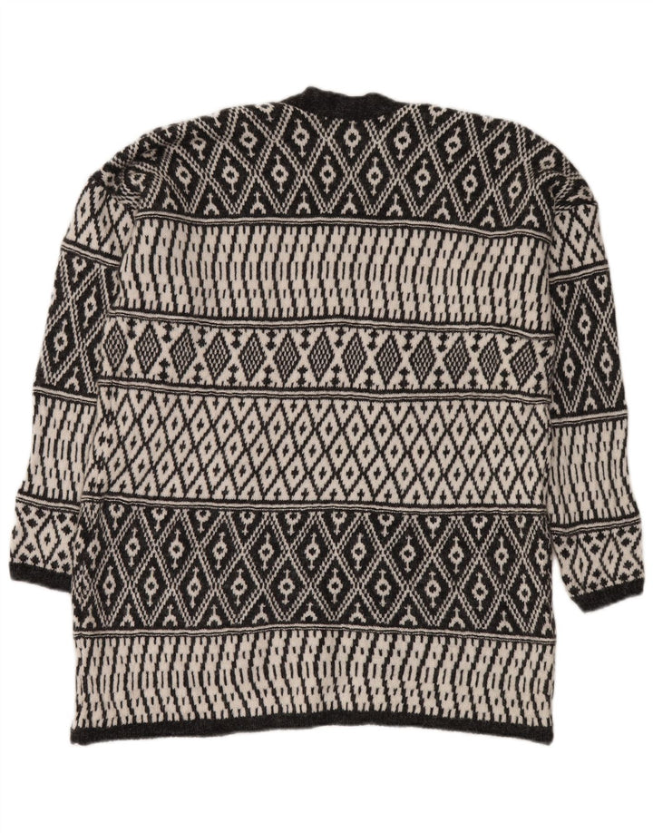 Γυναικεία ανοιχτή ζακέτα M&CO UK 14 Medium Grey Argyle/Diamond Acrylic