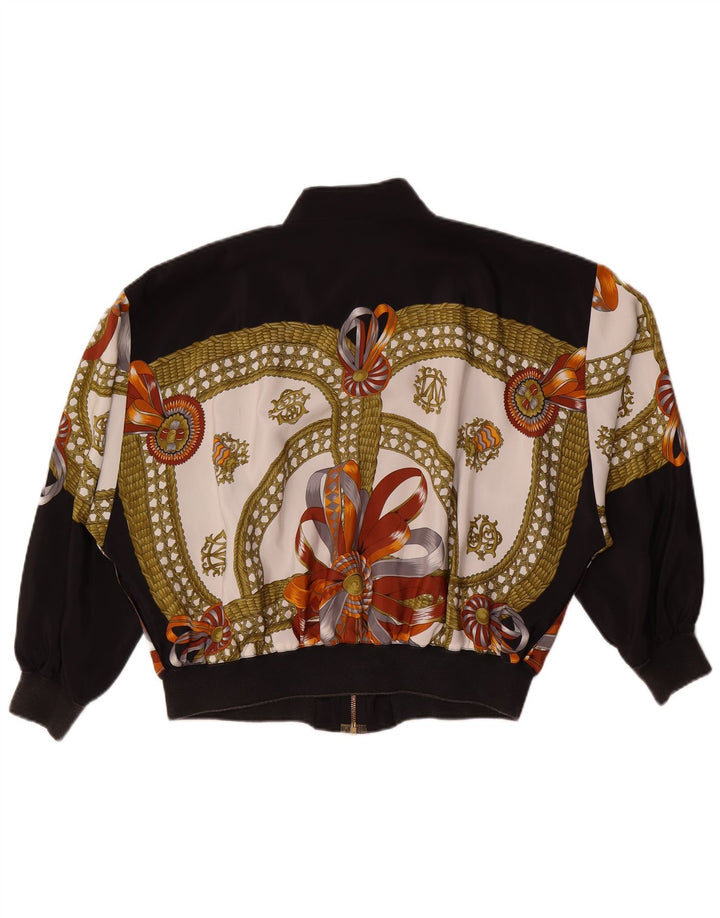 Felicia Γυναικείο Abstract Pattern Oversized Bomber Jacket EU 44 XL Μαύρο