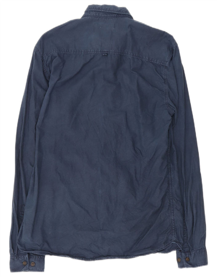 Ανδρικό πουκάμισο Jack & Jones, μεγάλο μπλε βαμβακερό