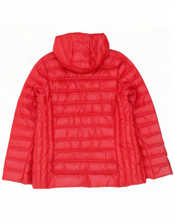 Marks & Spencer Γυναικείο μπουφάν με κουκούλα UK 18 XL κόκκινο πολυεστέρα