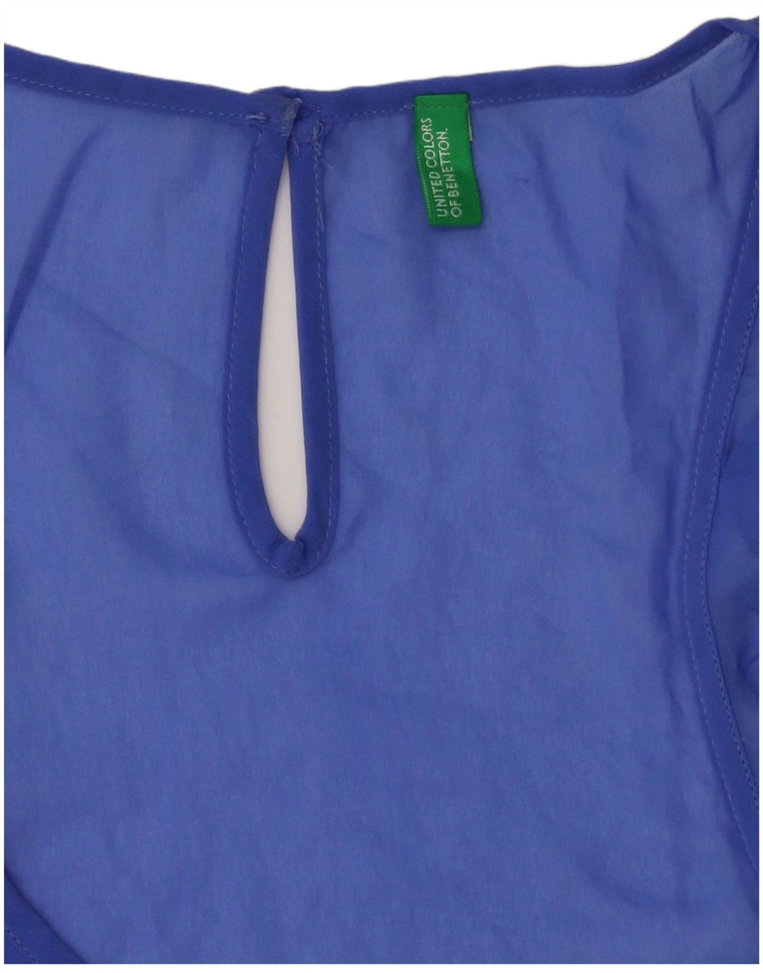 Benetton Γυναικεία Αμάνικη Μπλούζα Τοπ UK 16 Large Blue