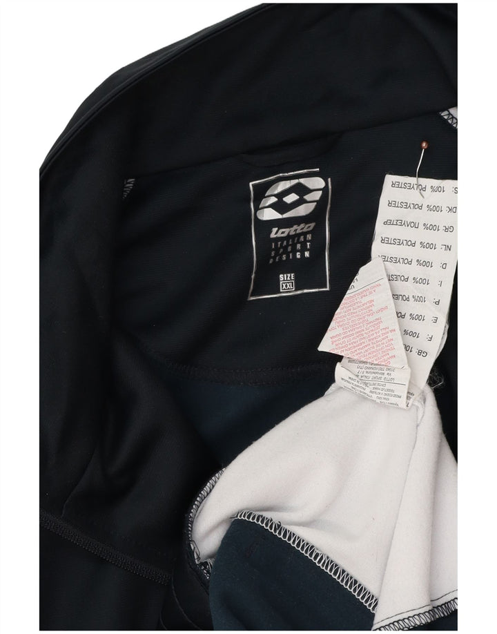 Lotto Ανδρική φόρμα γυμναστικής γραφική φόρμα Top Jacket 2XL Navy Blue Colorblock Polyester