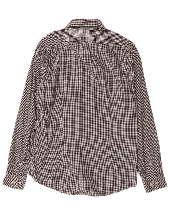 Ανδρικό πουκάμισο Calvin Klein Slim Fit Size 39 15 1/2 Medium Grey Houndstooth
