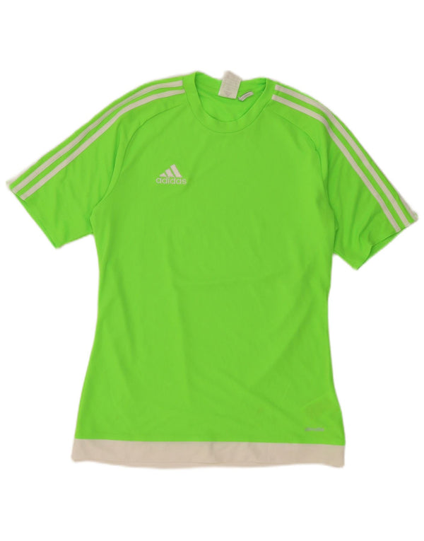 Adidas Ανδρικό T-Shirt Climalite Top Small Green Colourblock Πολυεστέρας