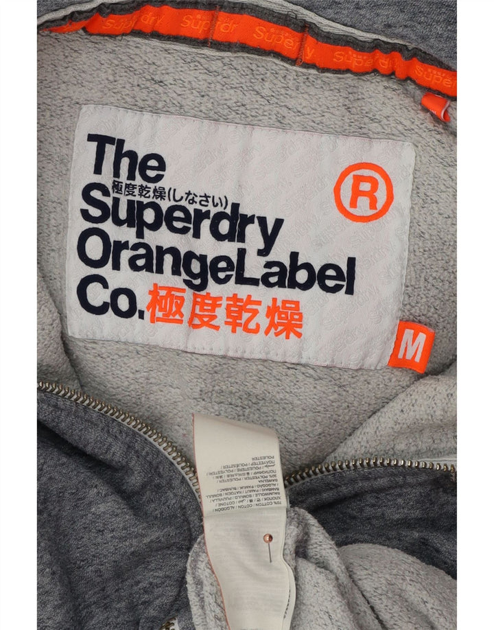 Ανδρικό πουλόβερ με κουκούλα με φερμουάρ Superdry, βαμβακερό μεσαίο μπλε