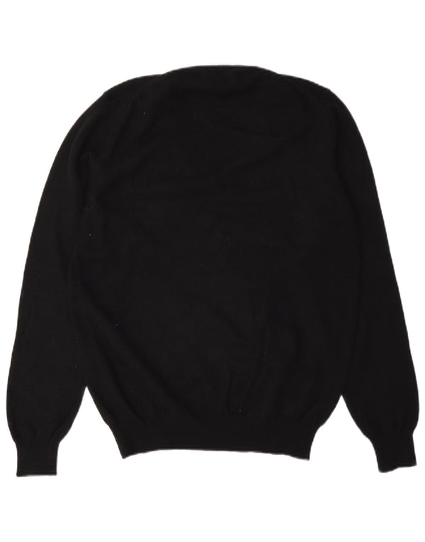 Γυναικείο πουλόβερ με λαιμόκοψη Gant UK 14 Large Black Wool