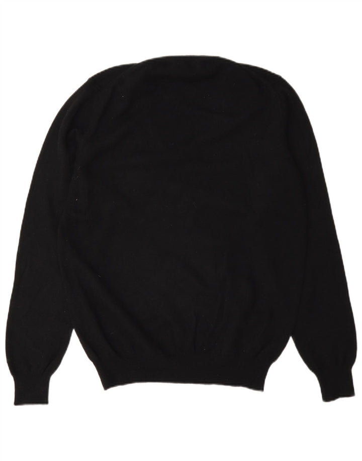 Γυναικείο πουλόβερ με λαιμόκοψη Gant UK 14 Large Black Wool