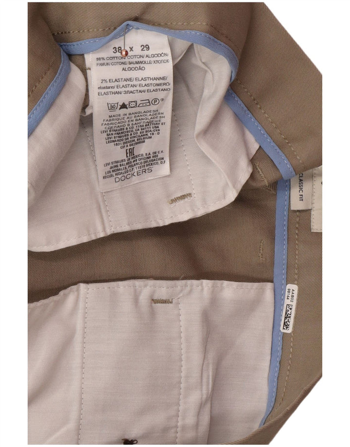 DOCKERS Ανδρικό παντελόνι Chino Classic Fit W38 L29 Beige Cotton Classic