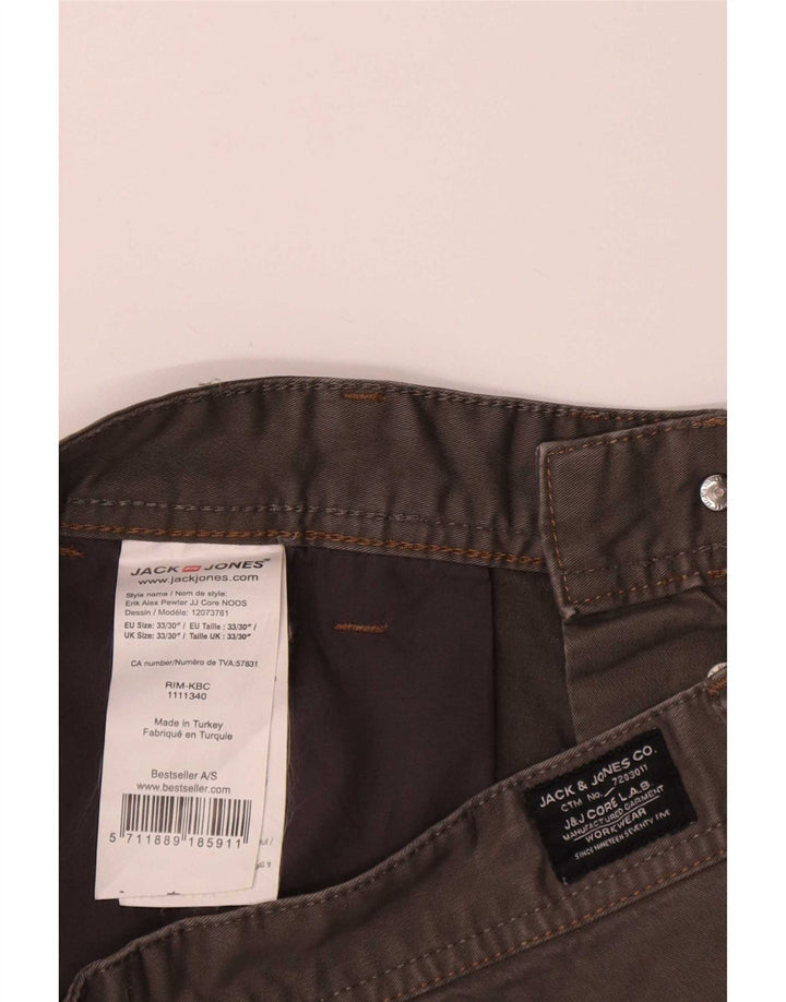 Ανδρικό σορτς Chino Jack & Jones μεσαίο W33 γκρι βαμβακερό
