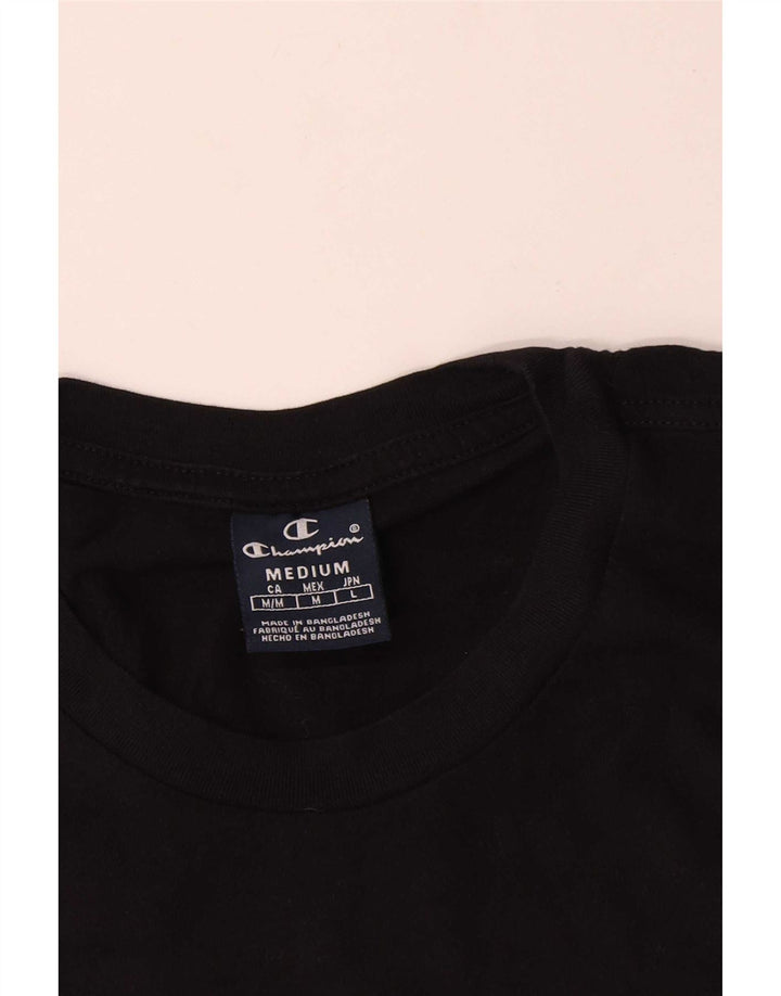 Ανδρικό γραφικό T-Shirt Champion Top Μεσαίο μαύρο βαμβακερό