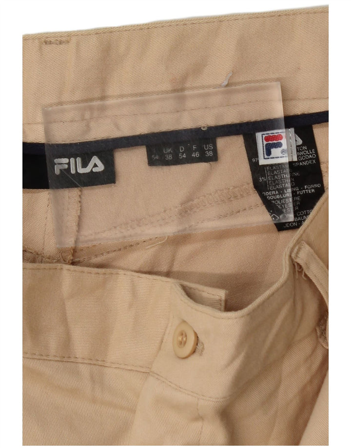 Ανδρικό ίσιο παντελόνι Chino FILA W38 L32 Μπεζ βαμβακερό