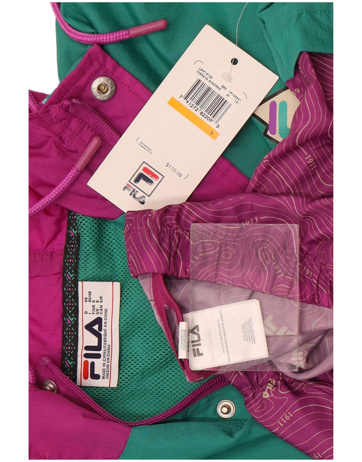Ανδρική φόρμα φόρμας με γραφικό πουλόβερ Fila Top Jacket Small Purple Colourblock