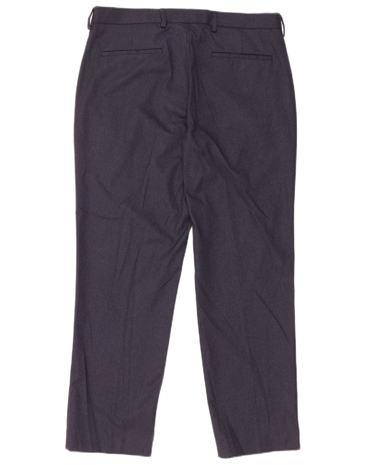 Ανδρικό ίσιο παντελόνι Marks & Spencer W34 L29 Navy Blue Polyester