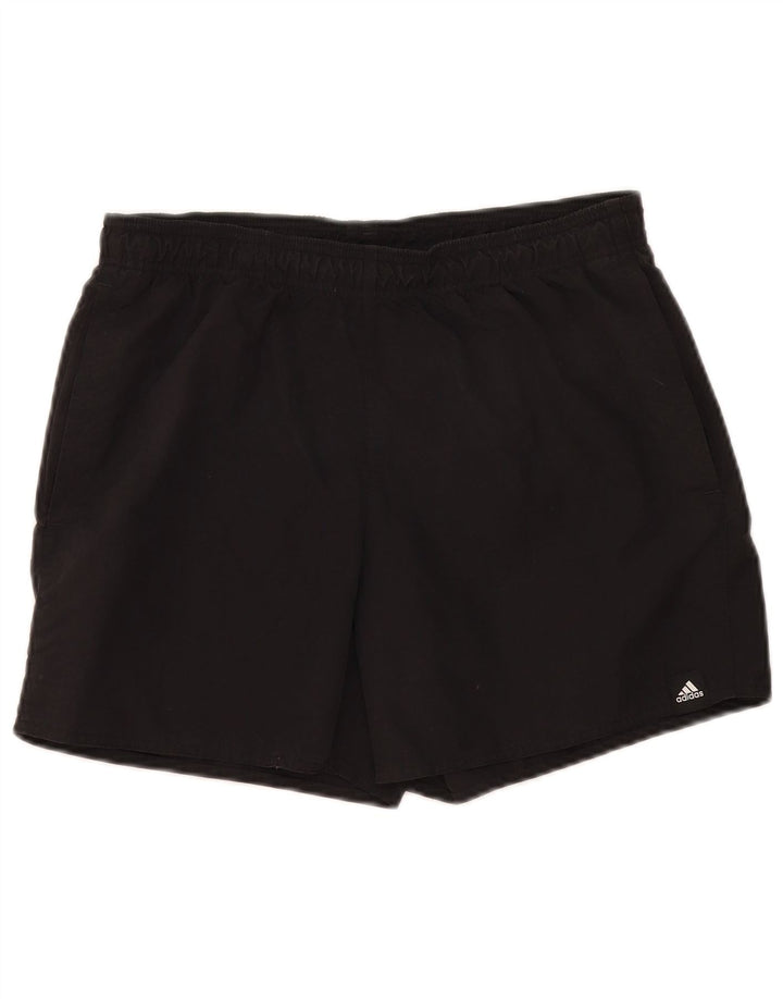 Ανδρικό αθλητικό σορτς Adidas, μεσαίο μαύρο νάιλον