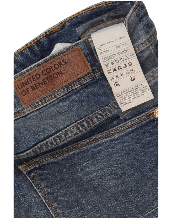 BENETTON Ανδρικό τζιν ίσιο W30 L23 Μπλε βαμβακερό