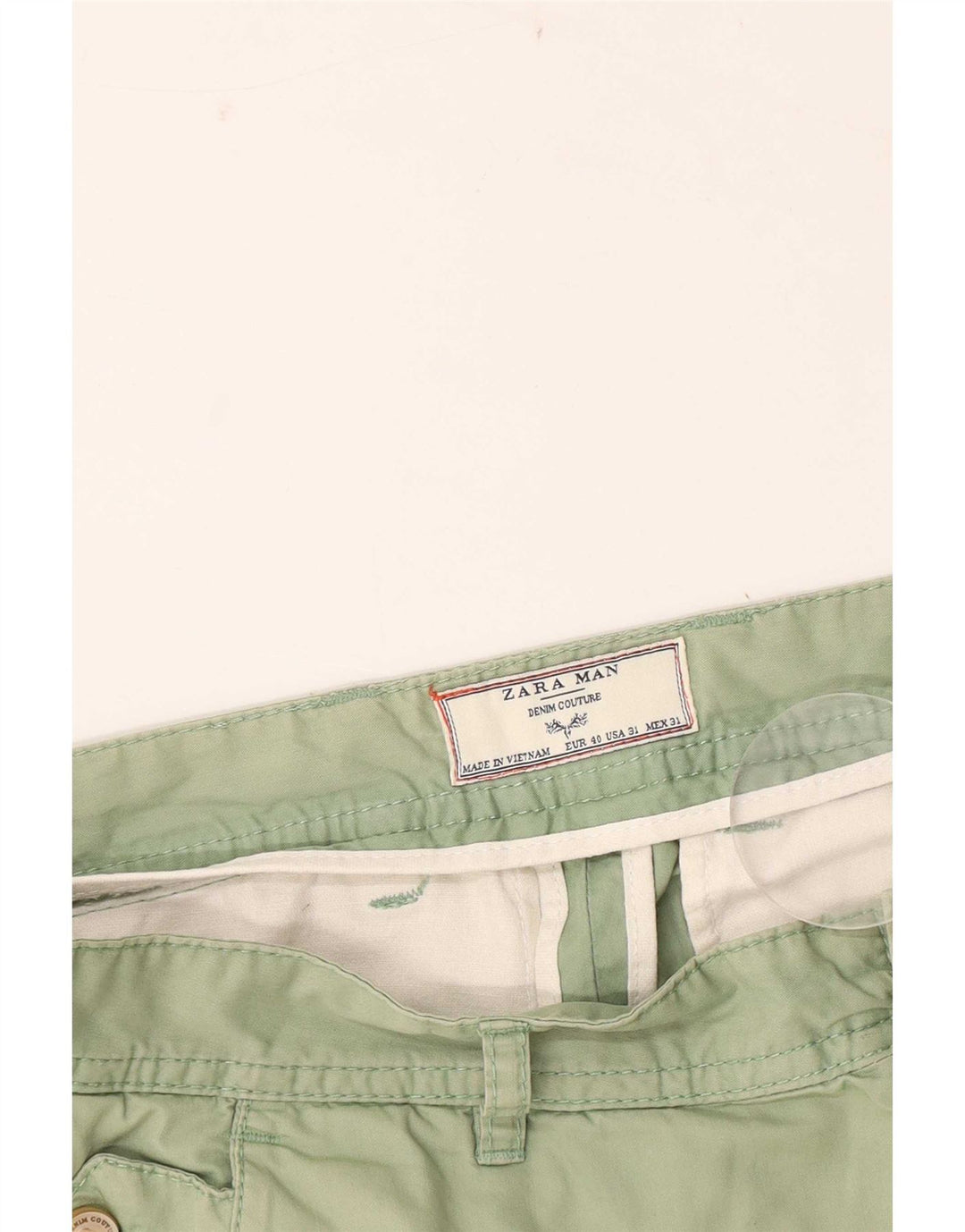 Zara Ανδρικό σορτς Chino EU 40 Medium W31 Πράσινο