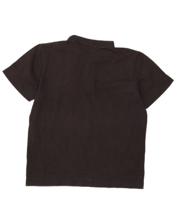 Ανδρικό πουκάμισο πόλο Puma, μεσαίο μαύρο βαμβακερό