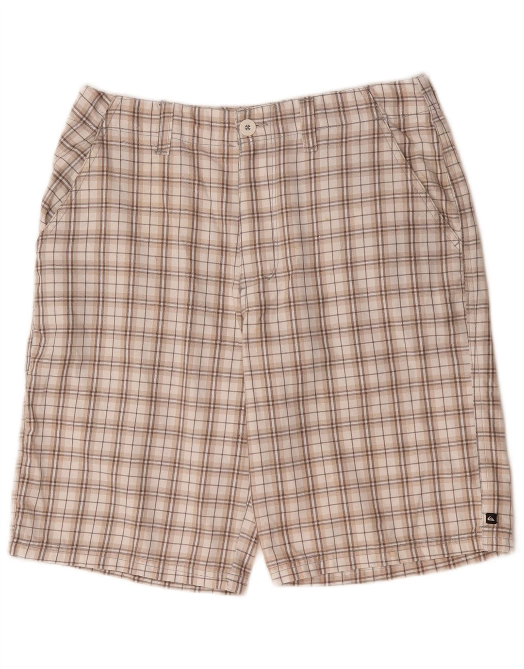 Ανδρικό γραφικό σορτς Chino Quiksilver Medium W32 Beige Check Polyester