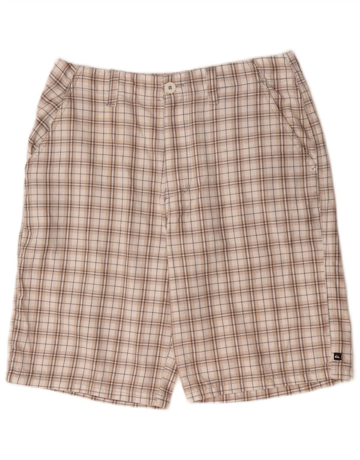 Ανδρικό γραφικό σορτς Chino Quiksilver Medium W32 Beige Check Polyester