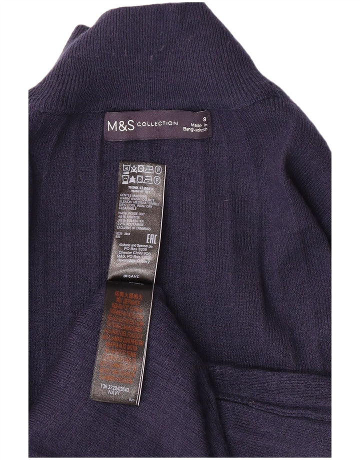 MARKS & SPENCER Γυναικείο πουλόβερ με λαιμό χελώνα UK 8 Small Navy Blue