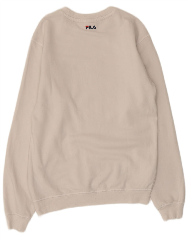 Ανδρικό γραφικό φούτερ FILA Jumper XS Λευκό βαμβακερό