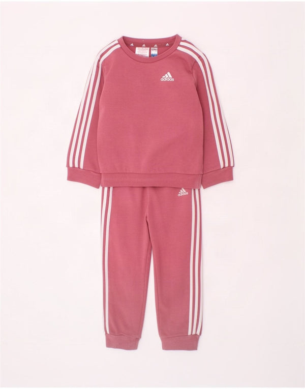 Adidas Baby Girls Ολόσωμη φόρμα 18-24 μηνών Ροζ βαμβακερή
