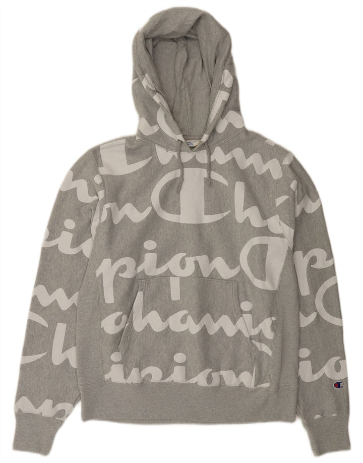 Ανδρικό Champion Graphic Hoodie Jumper Μεσαίο γκρι βαμβακερό