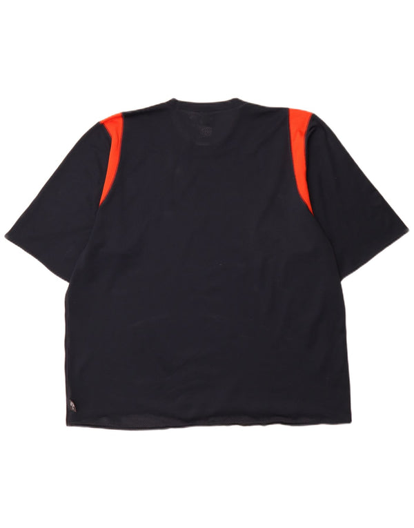 Ανδρικό T-Shirt Climalite Adidas Top XL Navy Blue Colorblock Πολυεστέρας