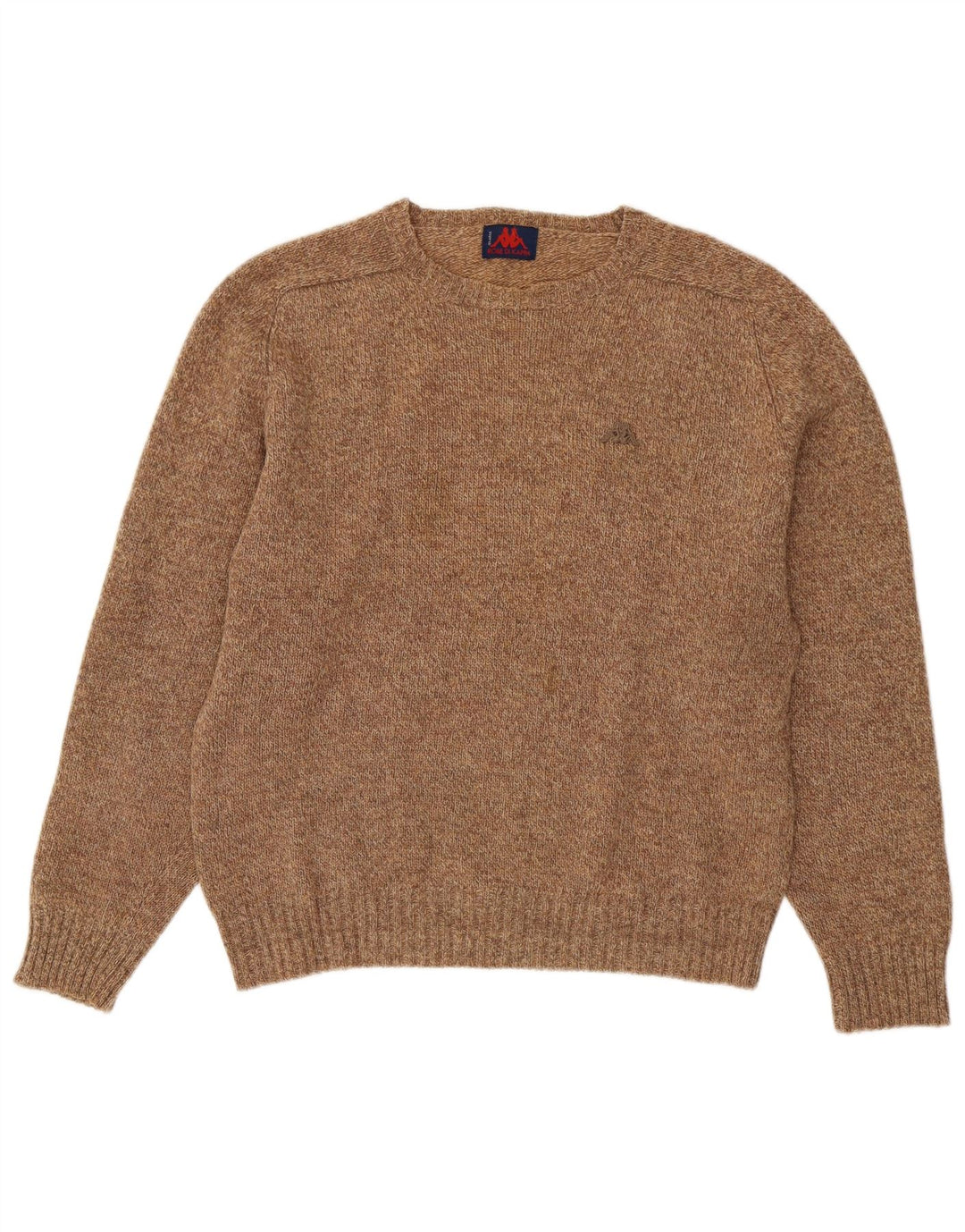 Kappa Γυναικείο πουλόβερ με λαιμόκοψη UK 16 Large Brown Wool