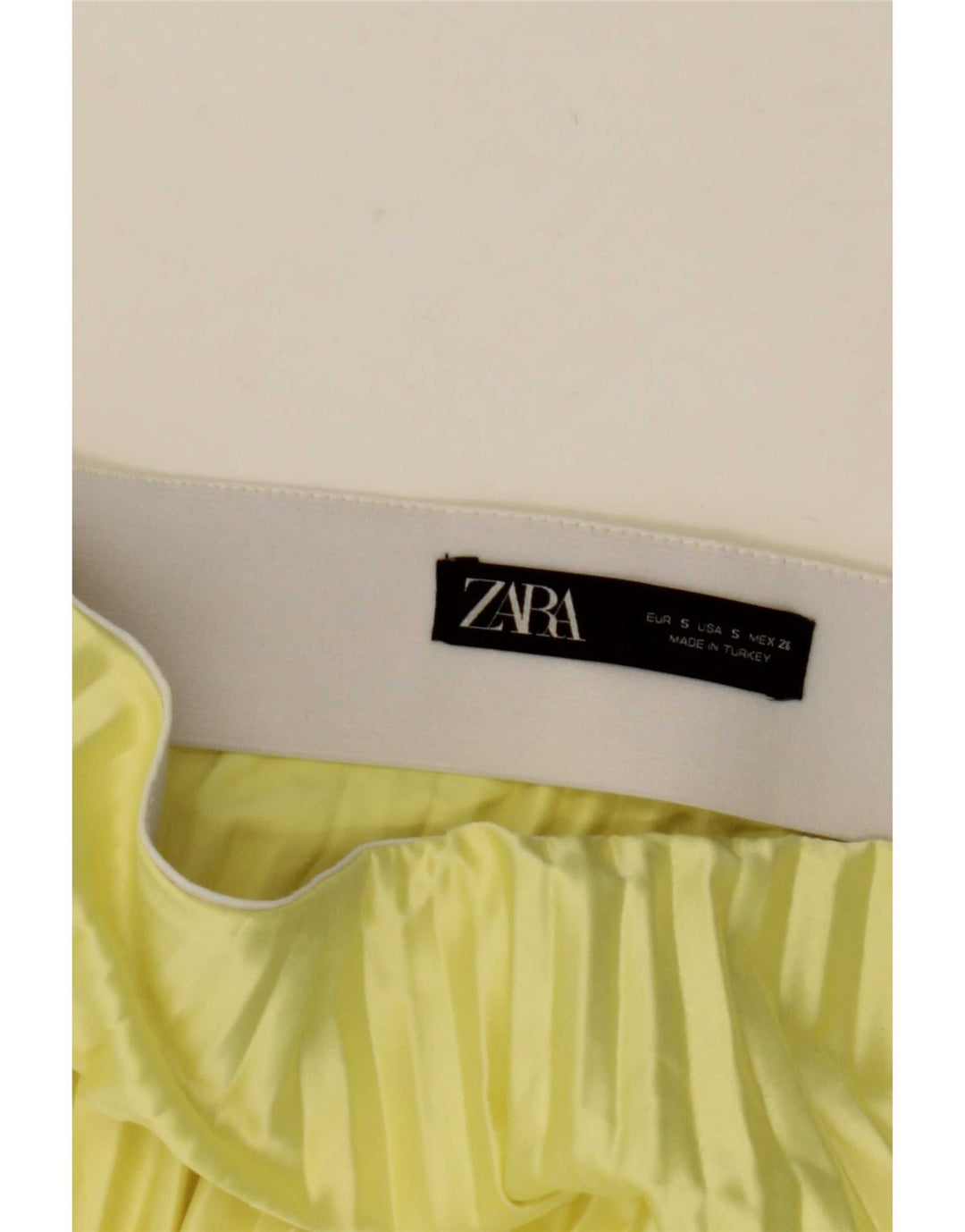Zara Γυναικεία Πλισέ Φούστα Μικρή W31 Κίτρινη