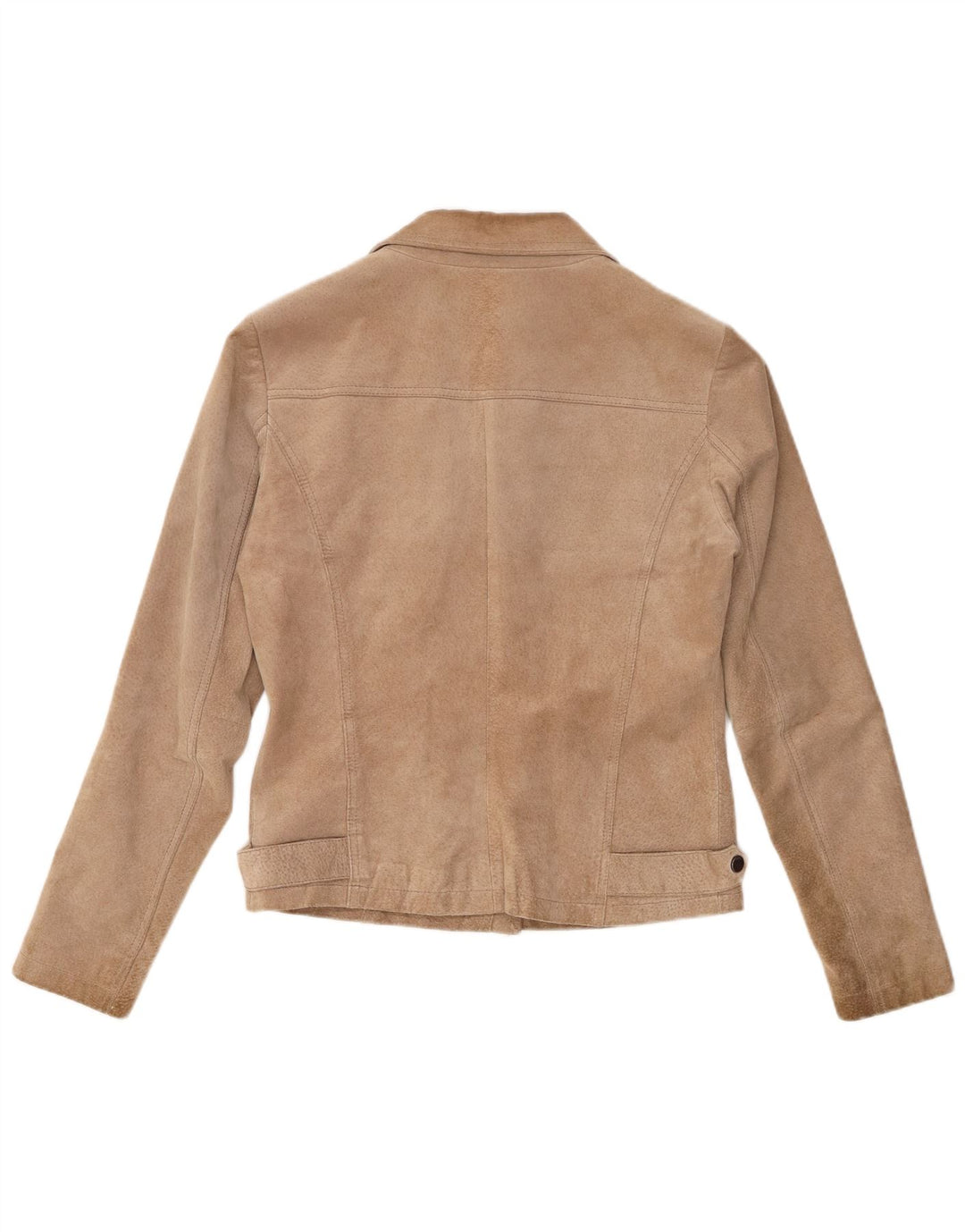 ΜΟΝΟ Γυναικείο Suede Biker Jacket IT 40 Small Beige Leather