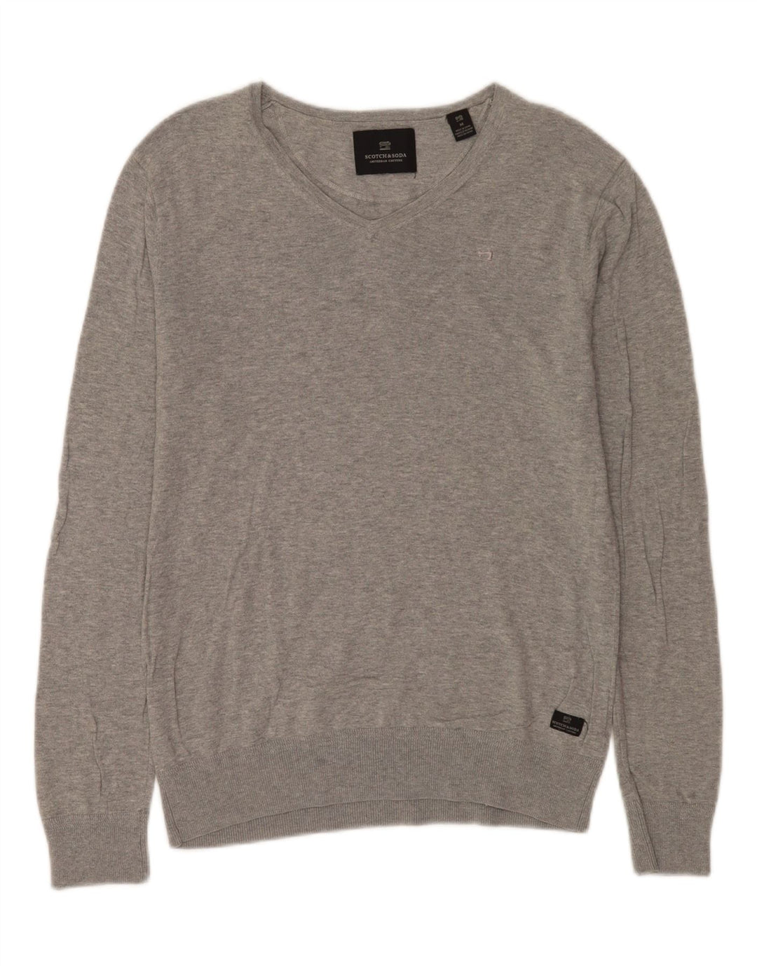 Scotch & Soda Ανδρικό πουλόβερ Amsterdam Couture V-Neck Jumper Medium Grey