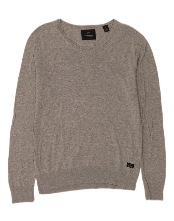 Scotch & Soda Ανδρικό πουλόβερ Amsterdam Couture V-Neck Jumper Medium Grey