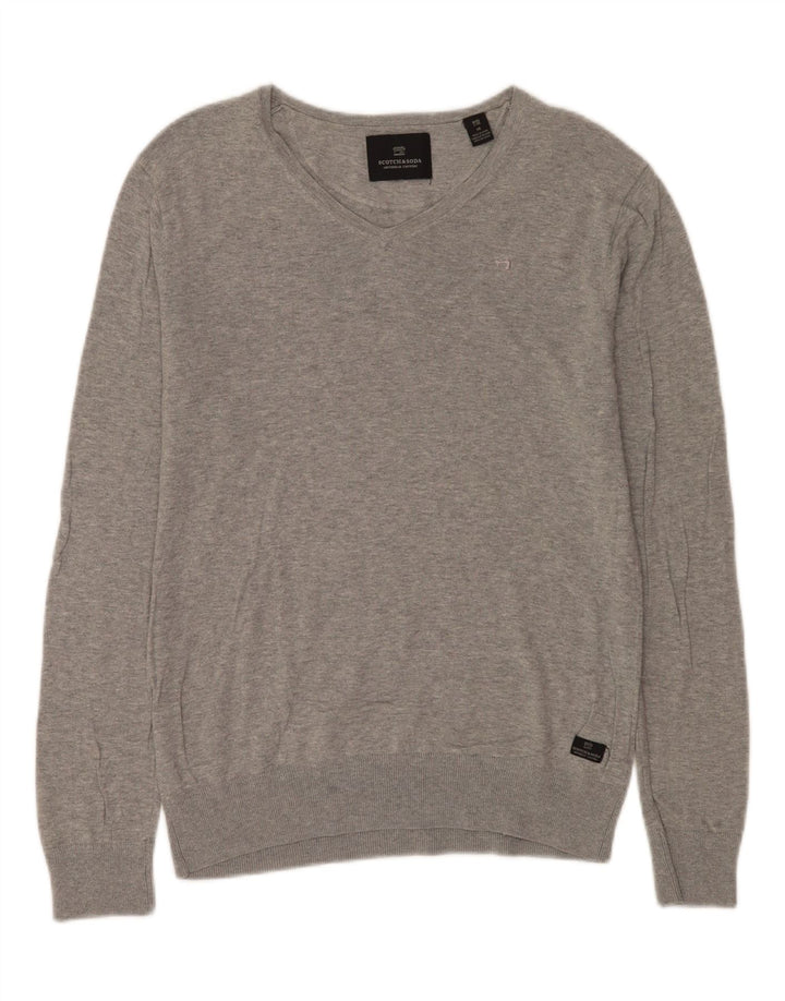 Scotch & Soda Ανδρικό πουλόβερ Amsterdam Couture V-Neck Jumper Medium Grey