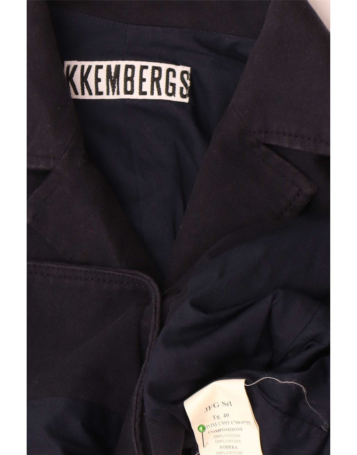 Bikkembergs Γυναικείο σακάκι 3 κουμπιών IT 40 Small Navy Blue από βαμβάκι
