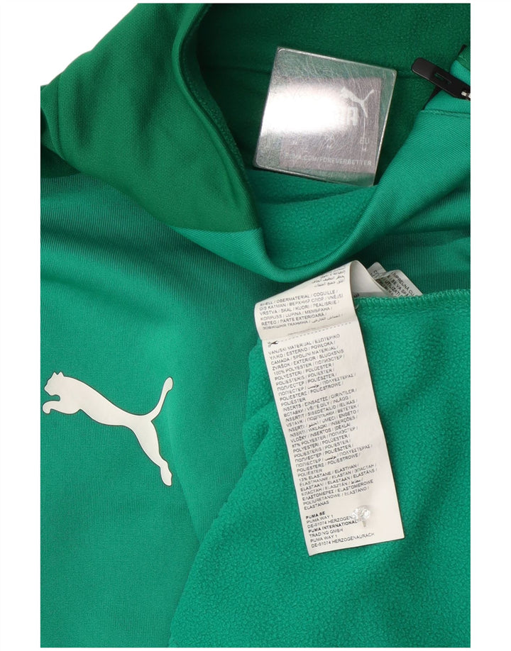 Ανδρικό φούτερ με φερμουάρ Puma, μεσαίο πράσινο, πολυεστέρας
