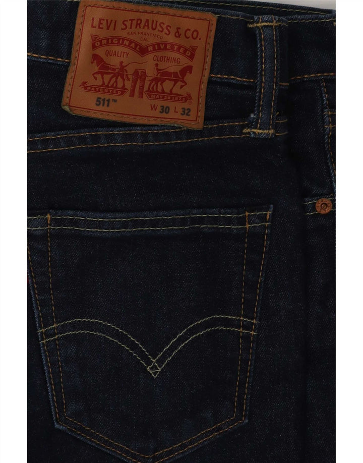 Levi's Mens 511 Slim Jeans W30 L29 Blue Cotton