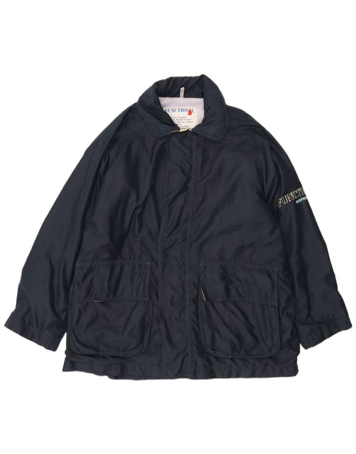 Murphy & Nye Ανδρικό γραφικό τζάκετ αντιανεμικό UK 42 XL Navy Blue Polyester