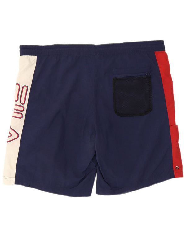 Ανδρικό γραφικό σορτς κολύμβησης Fila IT 52/54 Large Navy Blue Colourblock