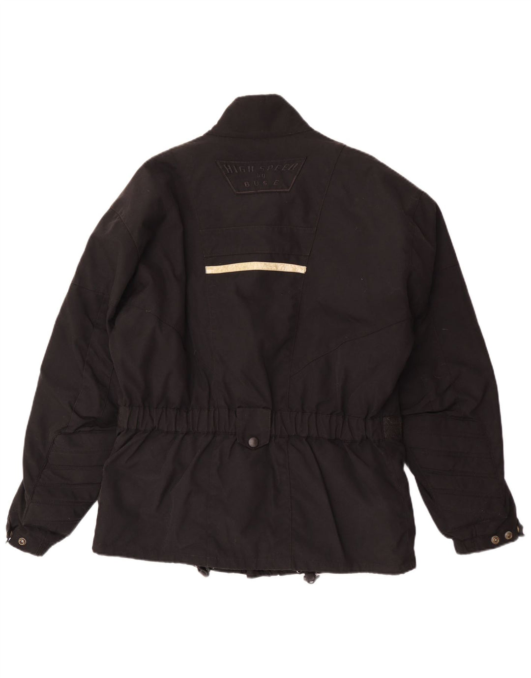 Buse Mens Graphic Racer Jacket UK 40 Large Black Nylon