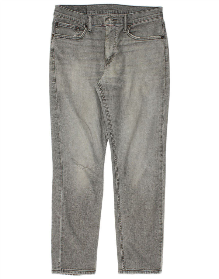 Levi's Mens 511 Distressed Slim Jeans 32 L30 Γκρι βαμβακερό
